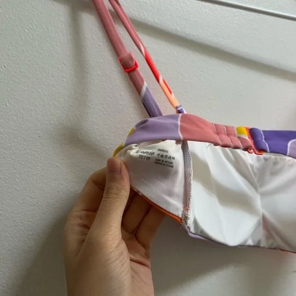 Aerie Printed Bandeau Bikini Top XS - Picture 4 of 5